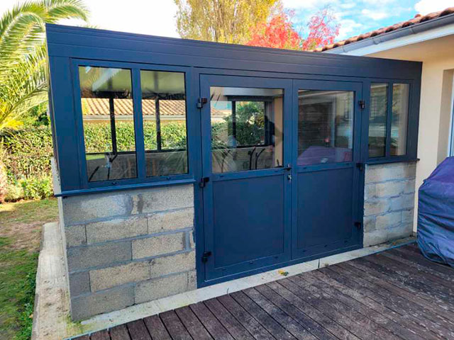 Véranda aluminium contemporaine à La Teste-de-Buch