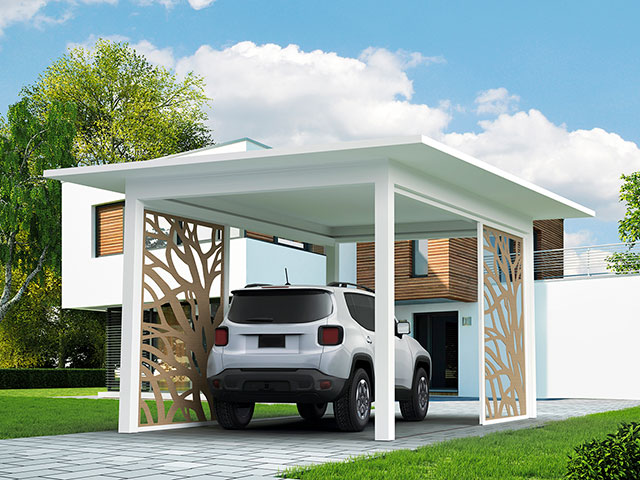 Carport et auvent aluminium au Teich